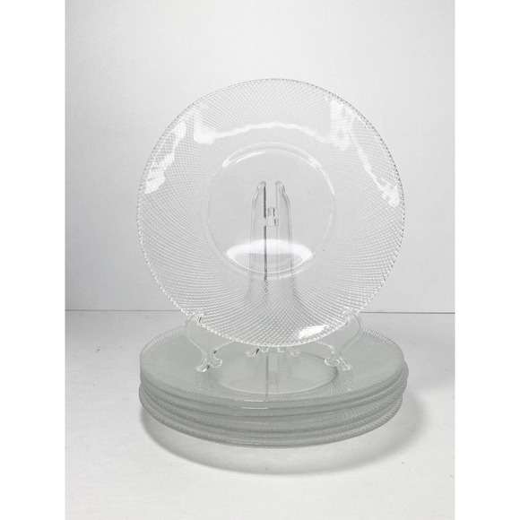 Cristal D’Arques-Durand LINEN, Set of 6 Salad Plates, 7 1/8” - Picture 1 of 2